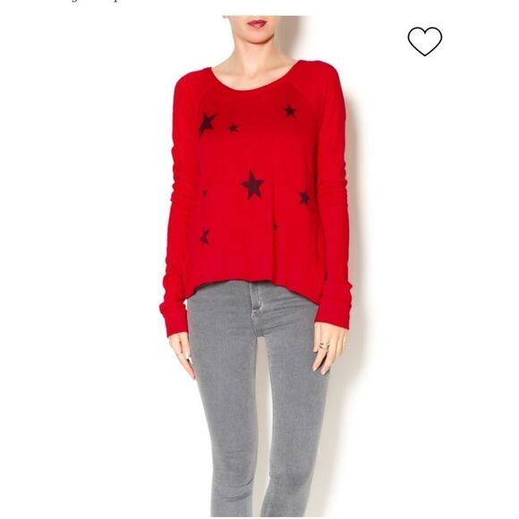 NWT Sundry red stars sweatshirt. Large - Picture 1 of 4